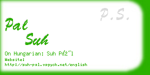 pal suh business card